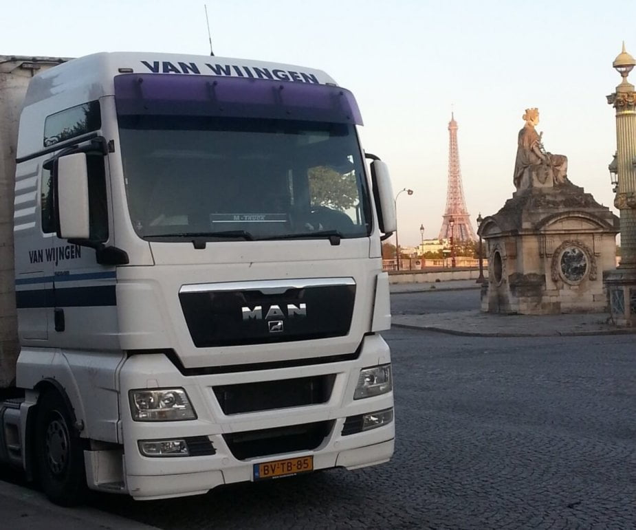 Vrachtwagen in Parijs